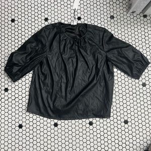 NWT theGet faux leather top size medium